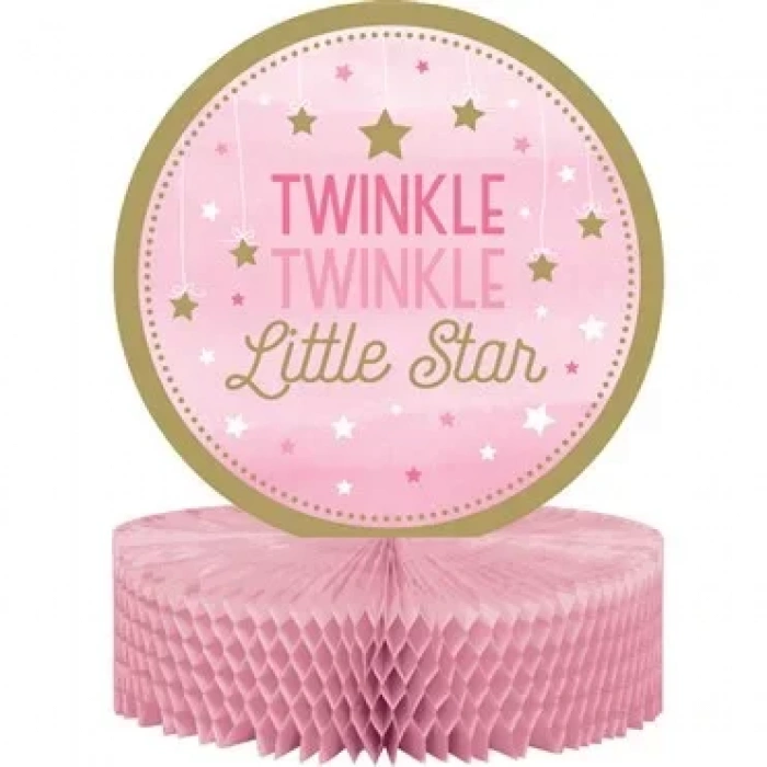 One Little Star Pembe Masa Orta Süsü