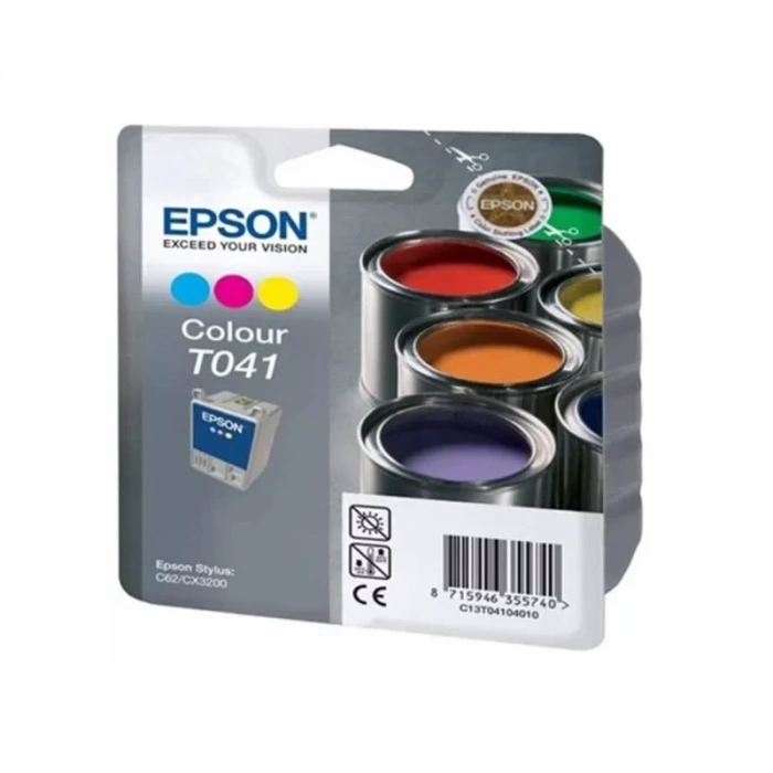 Outlet Epson T041 C13t04104020 Renkli Orjinal Kartuş 300 Sayfa (stylus C62 Cx3200)