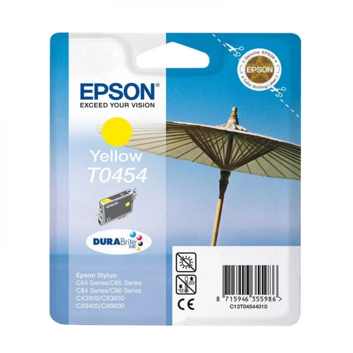 Outlet Epson T0454 C13t04544020 Sarı Orjinal Kartuş 250 Sayfa (c64 C84 Cx640)