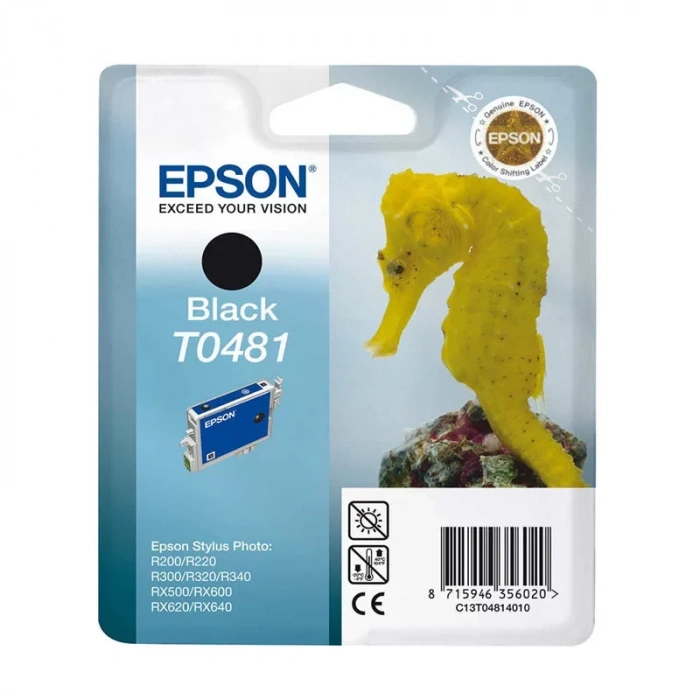 Outlet Epson T0481 C13t04814020 Siyah Orjinal Kartuş 630 Sayfa (r200 R300 R330 R340 R350)