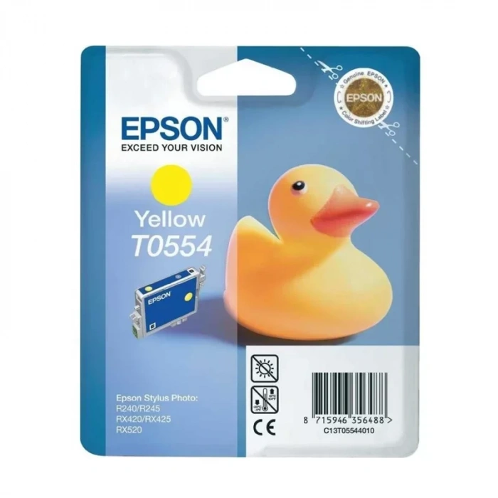 Outlet Epson T0554 C13t05544020 Sarı Orjinal Kartuş 290 Sayfa (r240 R245 Rx420 Rx425 Rx520)