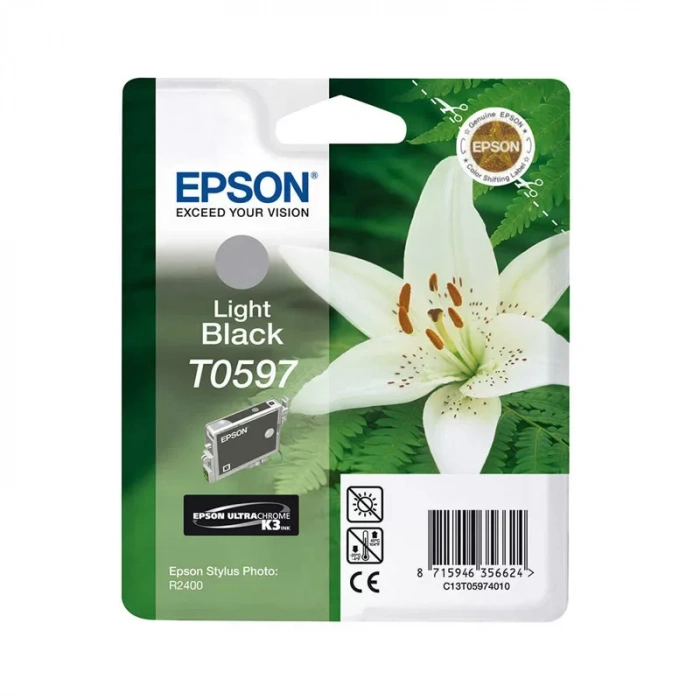 Outlet Epson T0597 C13t05974020 Açık Siyah Orjinal Kartuş 450 Sayfa (stylus Photo R2400)