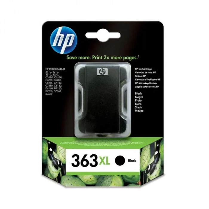 OUTLET HP C8719EE 363XL SİYAH ORJİNAL MÜREKKEP KARTUŞ 1100 SAYFA YÜKSEK KAPASİTE (C6180 C7280 D7160 3310 8250)