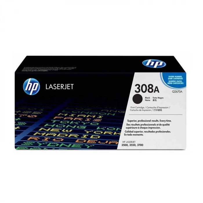 Outlet Hp Q2670a 308a Siyah Lazer Orjinal Toner 6000 Sayfa (3500 3700)