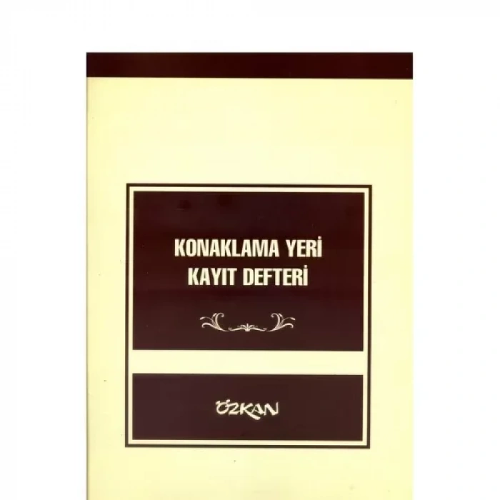 Özkan Konaklama Yeri Kayıt Defteri 27x30