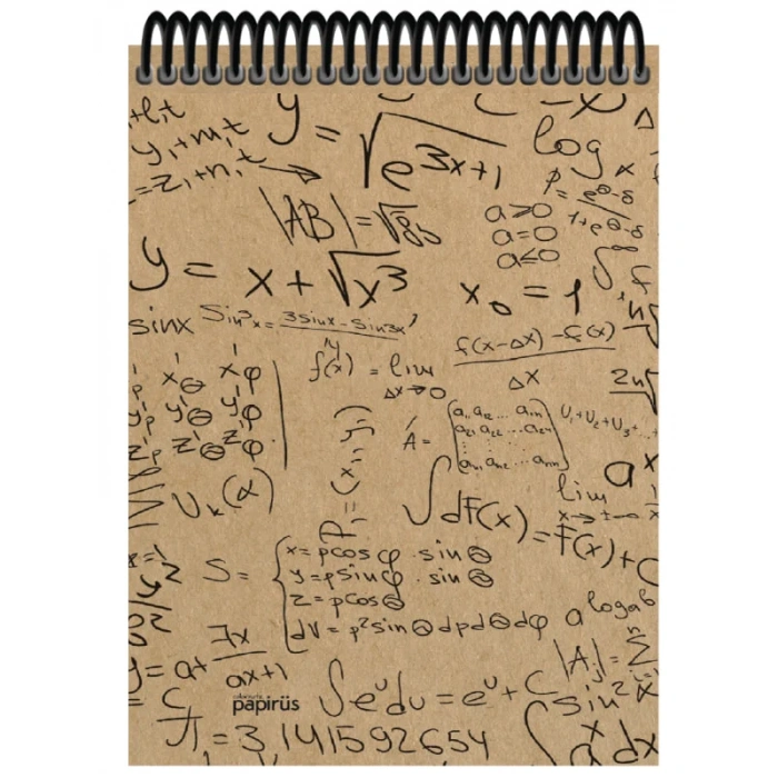 Papirüs Kraft Sert Kapak Bloknot 100yp 17x24cm Kareli