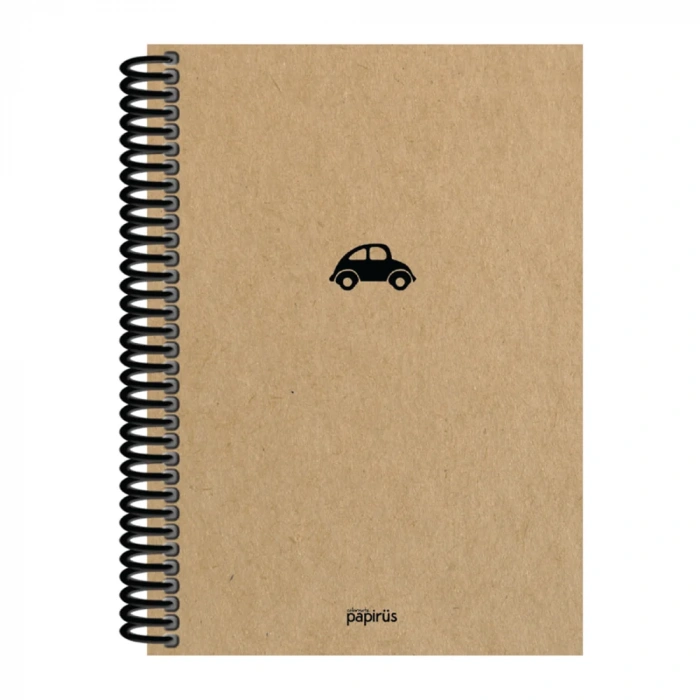 Papirüs Kraft Sert Kapak Defter 100yp 17x24cm Çizgili