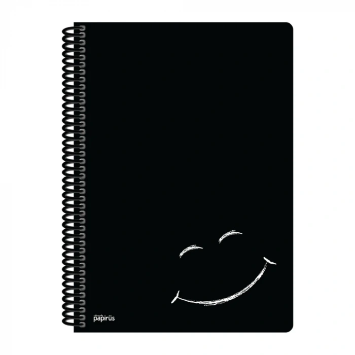 Papirüs Mini Sert Kapak Defter Siyah 100yp 17x24cm Düz