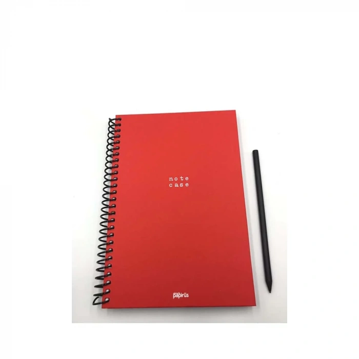 Papirüs Note Case Spiralli Sert Kapak 120yp 16x23cm Kareli Defter