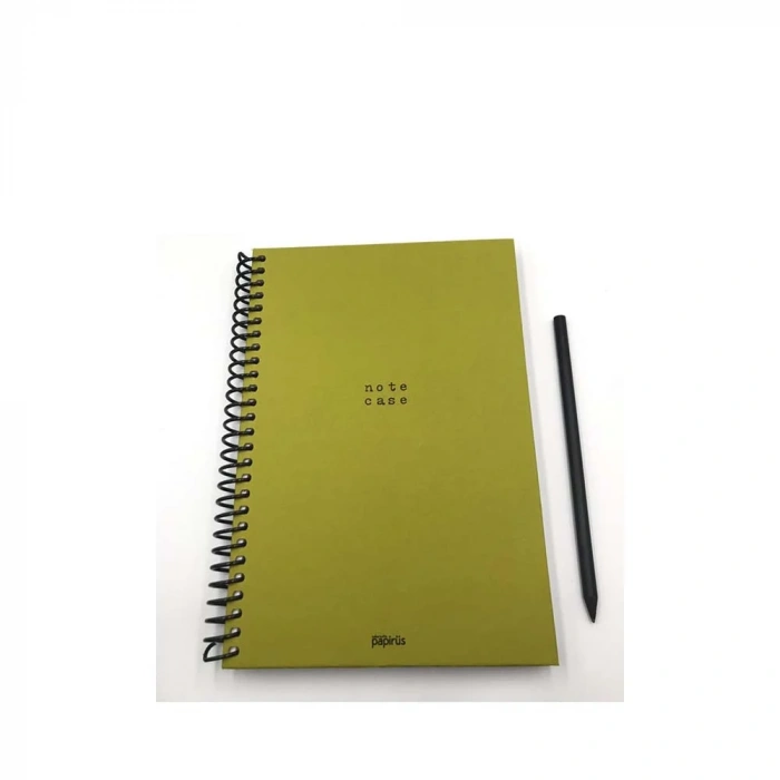 Papirüs Note Case Spiralli Sert Kapak 120yp 16x23cm Kareli Defter