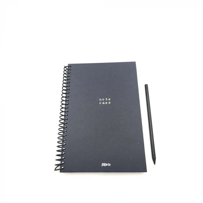 Papirüs Note Case Spiralli Sert Kapak 120yp 16x23cm Kareli Defter