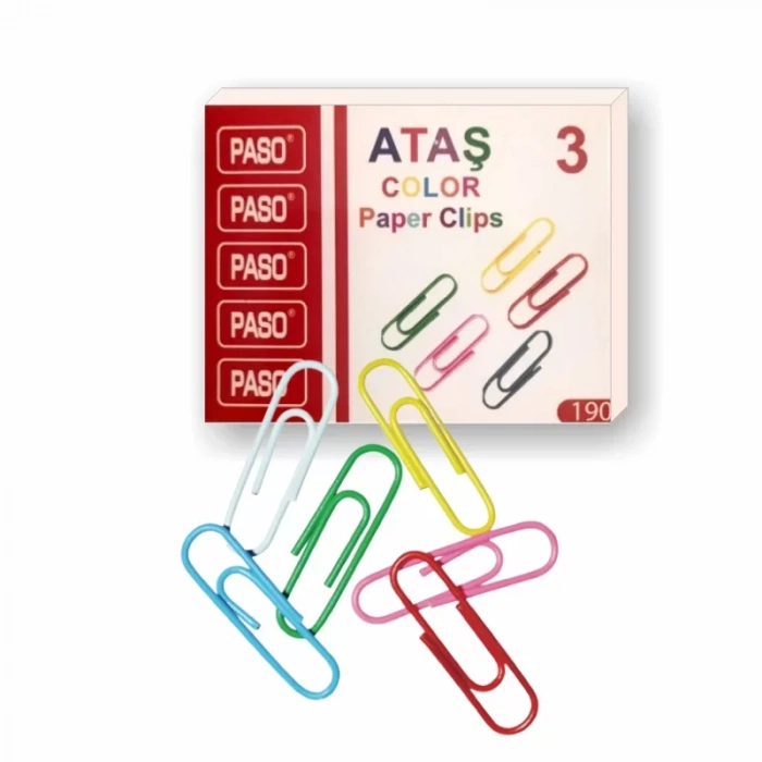 Paso 190 Renkli Plastik Ataş