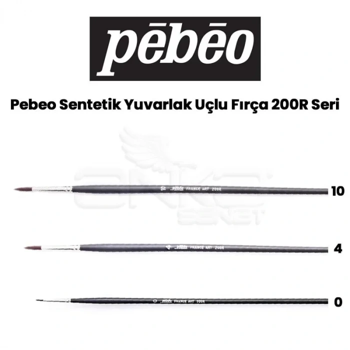 Pebeo 200r Seri Sentetik Yuvarlak Uçlu Fırça