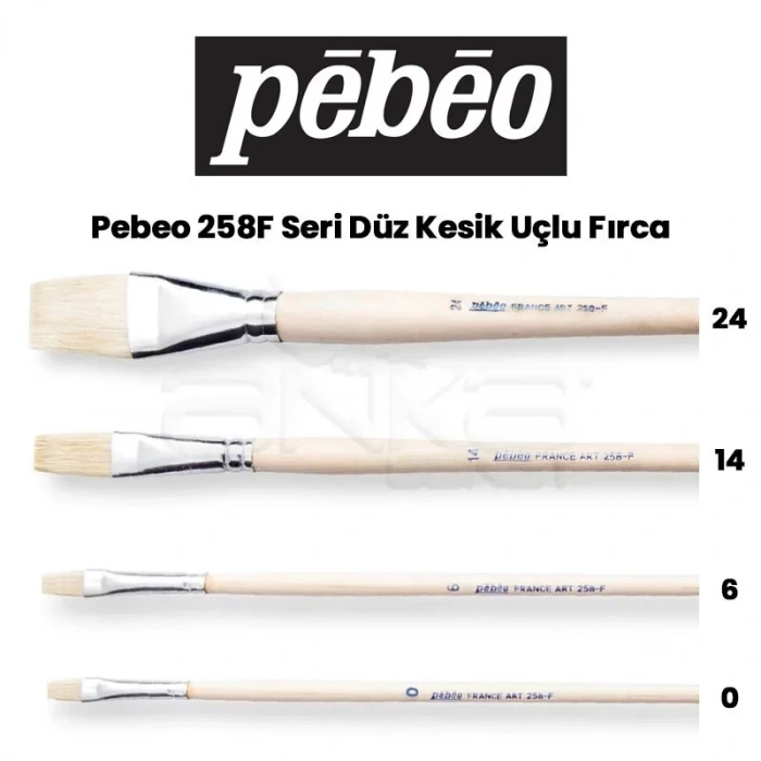 Pebeo 258F Seri Düz Kesik Uçlu Fırca