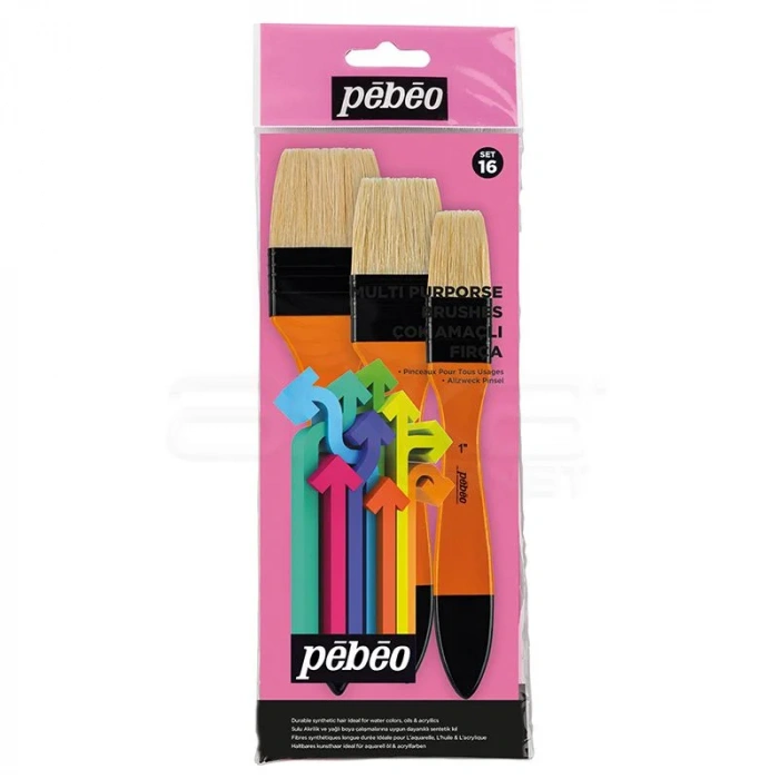 Pebeo Çok Amaçlı Hobi Fırça Seti 16
