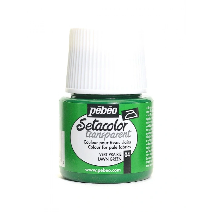 Pebeo Setacolor Light Fabric Transparan Kumaş Boyası 45ml 04 Lawn Green