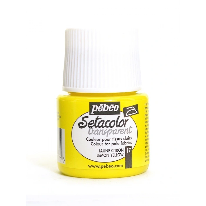 Pebeo Setacolor Light Fabric Transparan Kumaş Boyası 45ml 17 Lemon Yellow