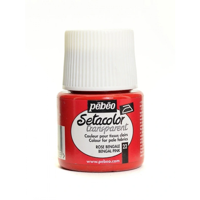 Pebeo Setacolor Light Fabric Transparan Kumaş Boyası 45ml 22 Bengal Pink