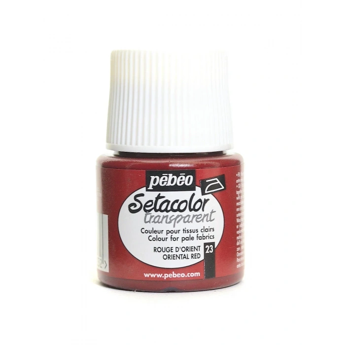 Pebeo Setacolor Light Fabric Transparan Kumaş Boyası 45ml 23 Oriental Red