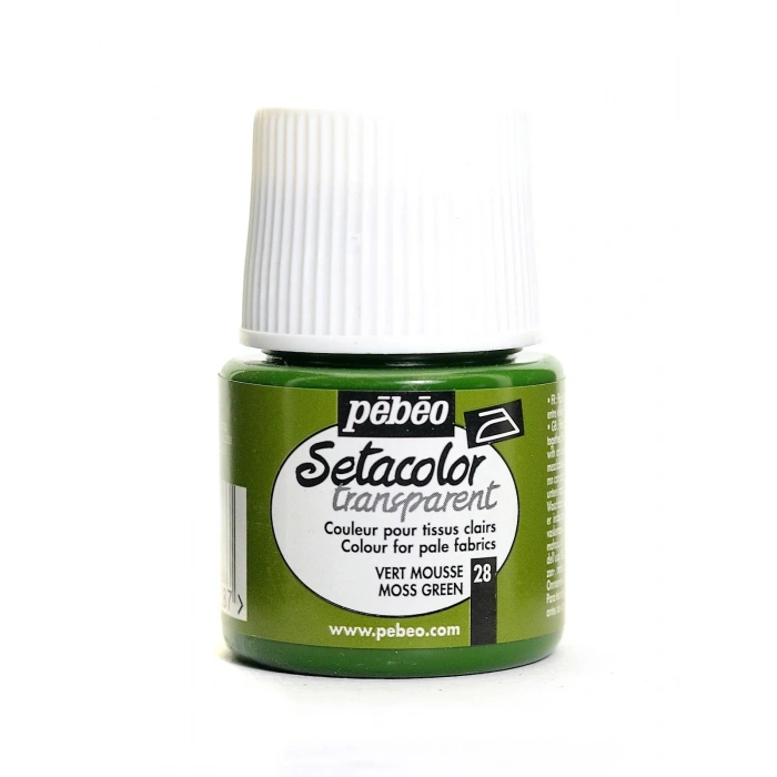 Pebeo Setacolor Light Fabric Transparan Kumaş Boyası 45ml 28 Moss Green