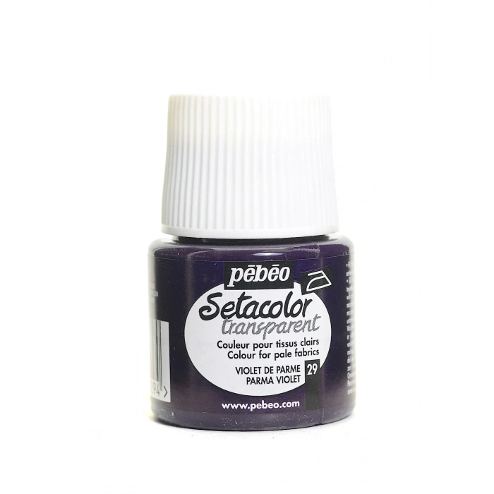 Pebeo Setacolor Light Fabric Transparan Kumaş Boyası 45ml 29 Parma Violet