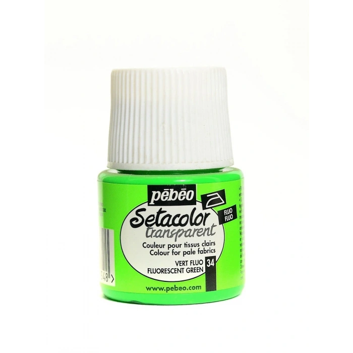 Pebeo Setacolor Light Fabric Transparan Kumaş Boyası 45ml 34 Fluorescent Green