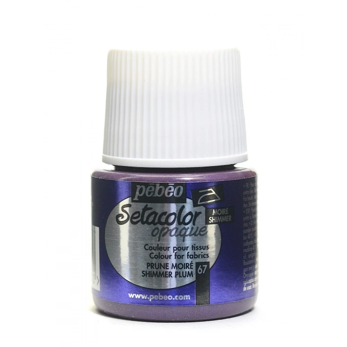 Pebeo Setacolor Opak Kumaş Boyası 45ml 67 Shimmer Plum