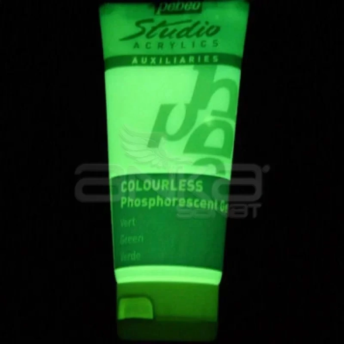 Pebeo Studio Floresan Karanlıkta Parlayan Boya 100ml Green