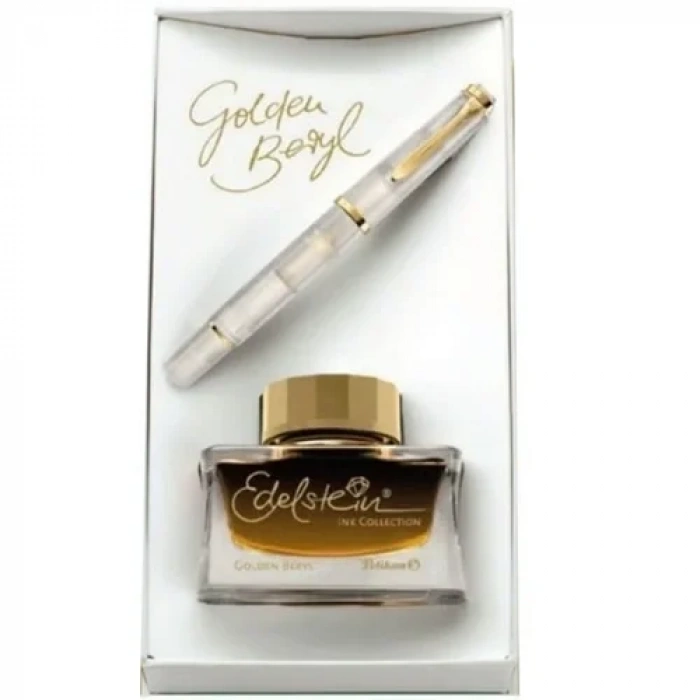 Pelikan M200 Golden Beryl Dolma Kalem ve Mürekkep Seti