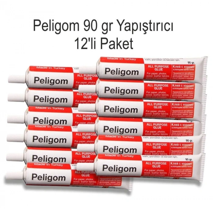 Pelikan Peligom Kuvvetli Sıvı Yapıştırıcı 90 gr - Metal Tüp 12 li Paket