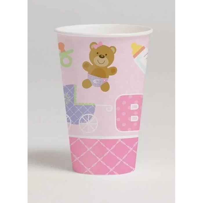 Pembe Bebek Ayıcık 8 li Bardak