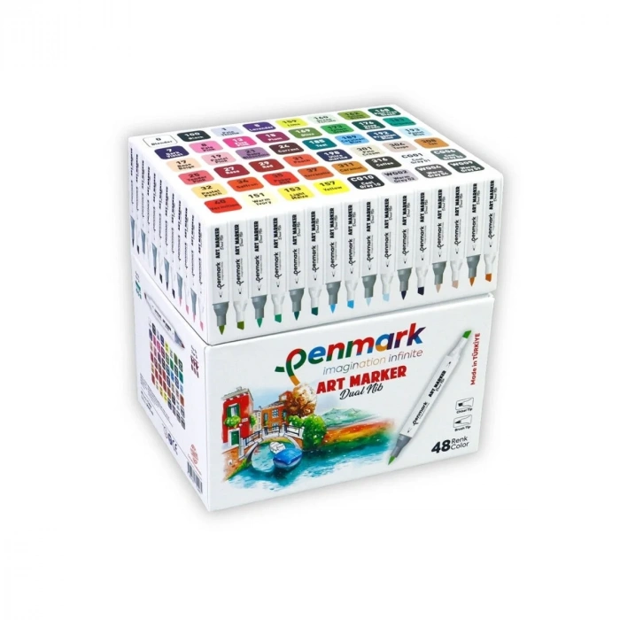 Penmark Çift Uçlu Art Marker Seti 48li