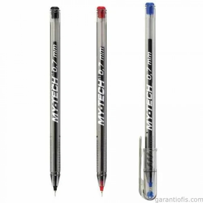 Pensan 2240 My-Tech Kırmızı İğne Uçlu Tükenmez Kalem (25 li Paket)