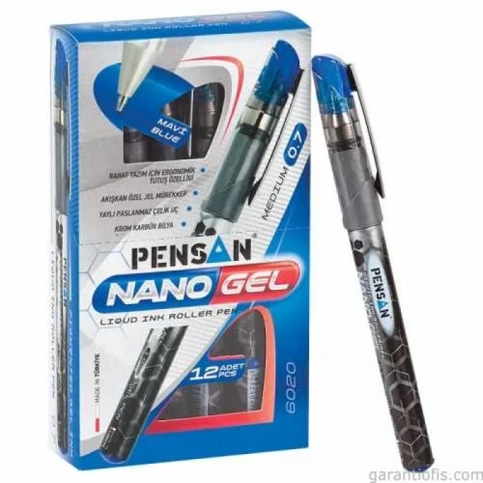 Pensan 6020 Nano Siyah Jel Roller Kalem