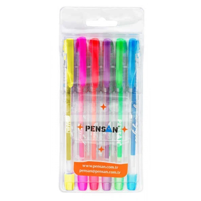 Pensan Jel Kalem 6lı Neon Renkler