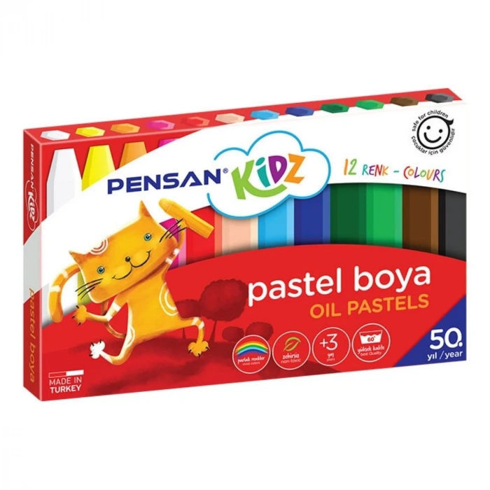 Pensan Kidz Yağlı Pastel Boya 12li