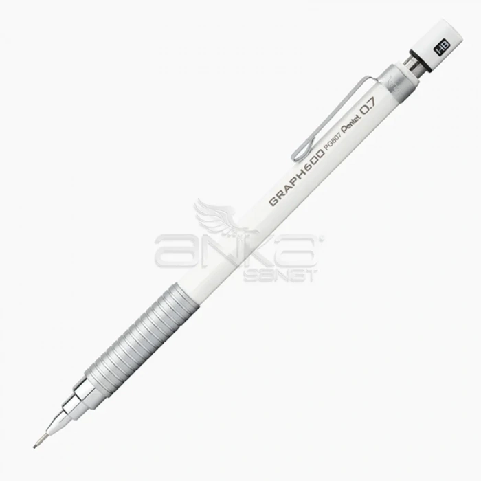 Pentel Graph 600 Mekanik Kalem Beyaz 0.7 Kod:PG607WX