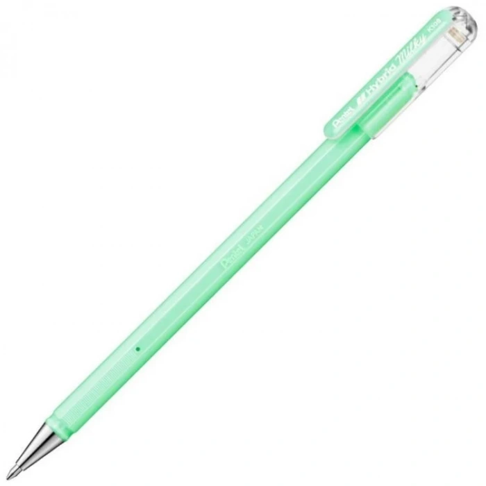Pentel Hybrid Milky Pastel Jel Roller Kalem 0.8 mm. YEŞİL