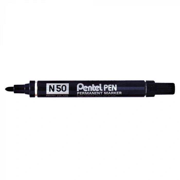 Pentel N50 Metal Gövde Yuvarlak Uçlu Markör Siyah
