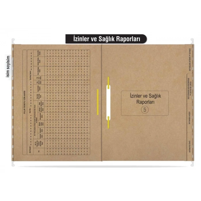 Personel Özlük Dosyası 8 Yapraklı (Metal Askılı 50 Adet)