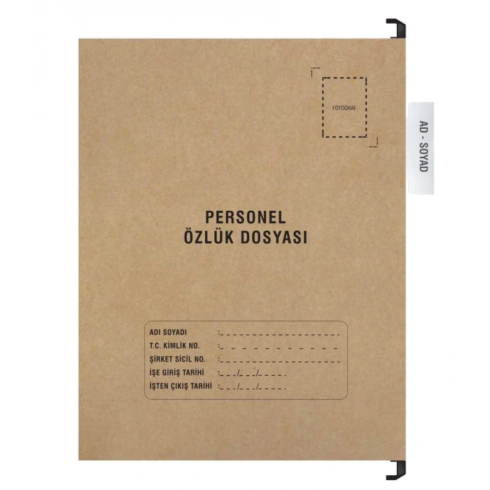 Personel Özlük Dosyası Tek Gözlü (Plastik Askılı 10 Adet)