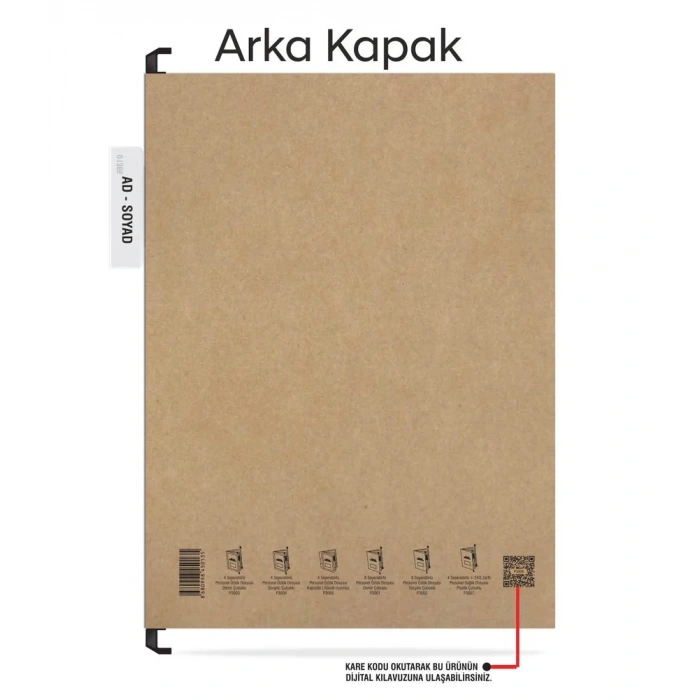 Personel Özlük Dosyası Tek Gözlü (Plastik Askılı 100 Adet)