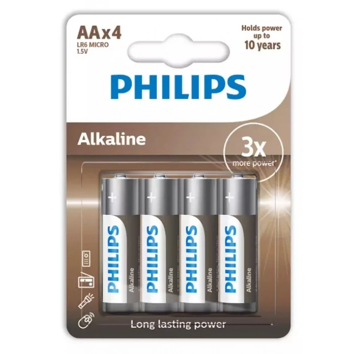 PHİLİPS LR6A4B-10 ALKALİNE AA KALEM PİL 4LÜ