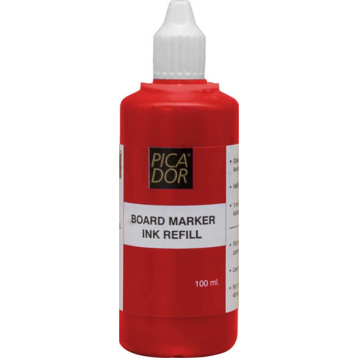 Picador 196 Board Marker Mürekkebi 100 ml Kırmızı
