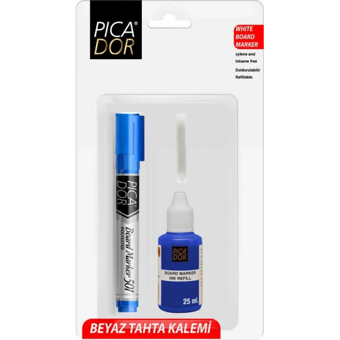 Picador 501 Doldurulabilir Tahta Kalem Seti Mavi