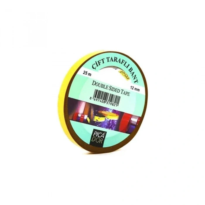 PİCADOR ÇİFT TARAFLI BANT 12mmx25m ASKISIZ (KL003)