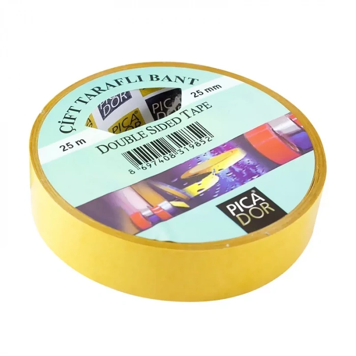 Picador Çift Taraflı Bant 25mmx25m Askılı (km003)