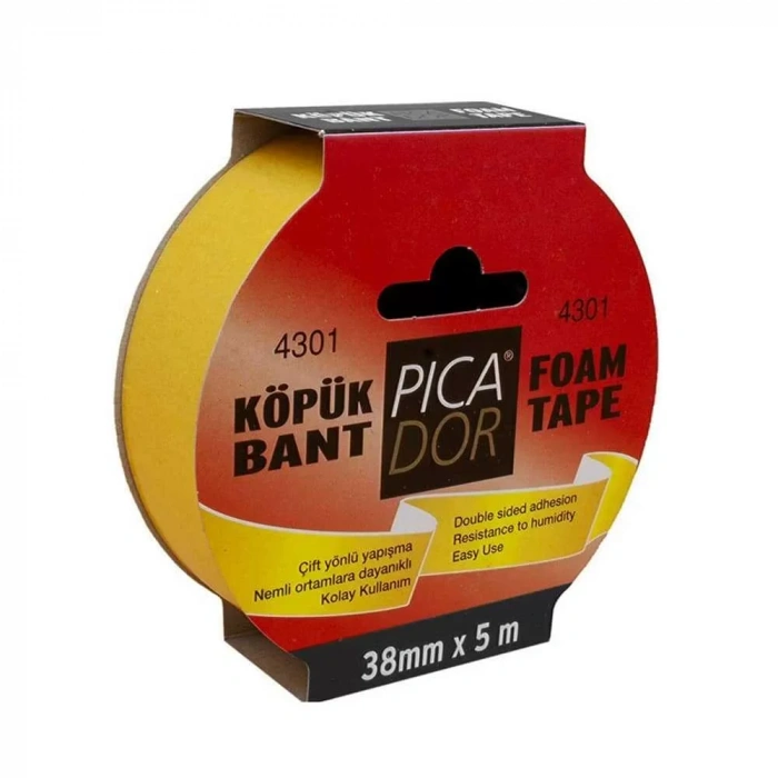 Picador Çift Taraflı Köpük Bant 38x5 M Askılı