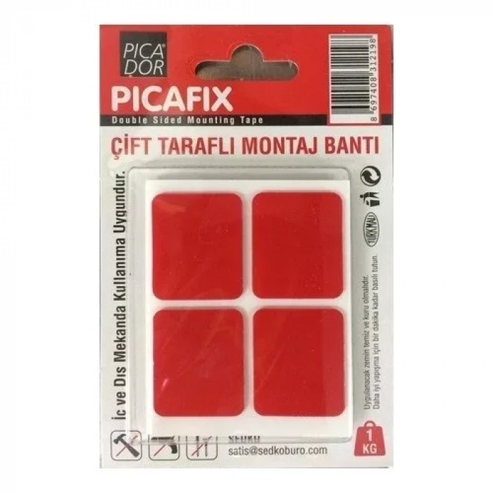 Picador İç-dış Cephe Kare Bant Kırmızı (kc004)