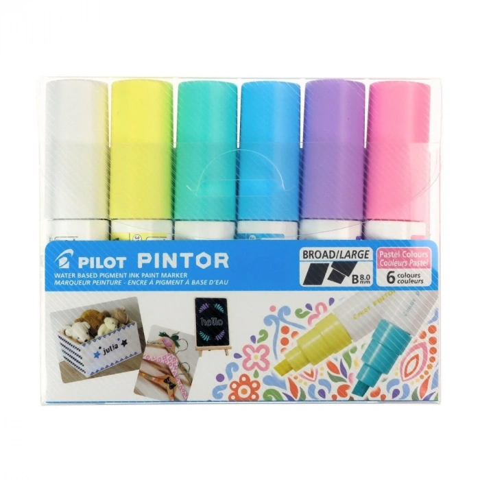 Pilot Pintor Marker Kalem Seti 6lı B Pastel